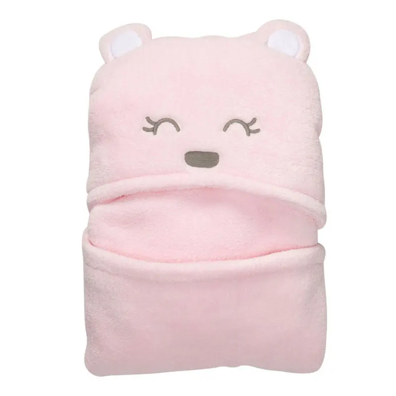 Детский банный халат с капюшоном в форме медведя, мягкое банное полотенце для новорожденного, одеяло