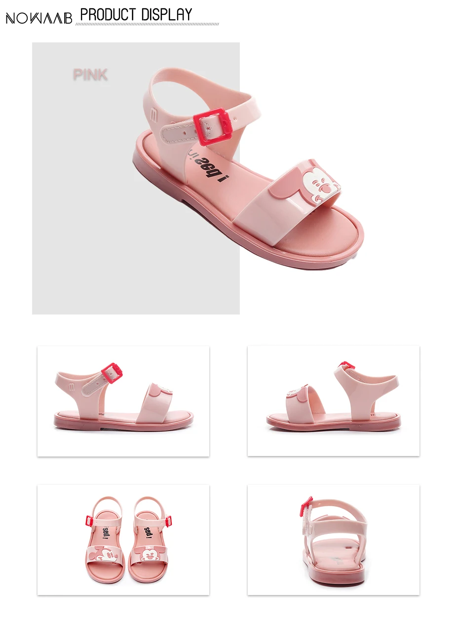 Mini Melissa/Новинка года; детские сандалии с рисунком Микки Мауса; обувь для девочек; сандалии для девочек; Детские пляжные сандалии дышащие; детская обувь Melissa