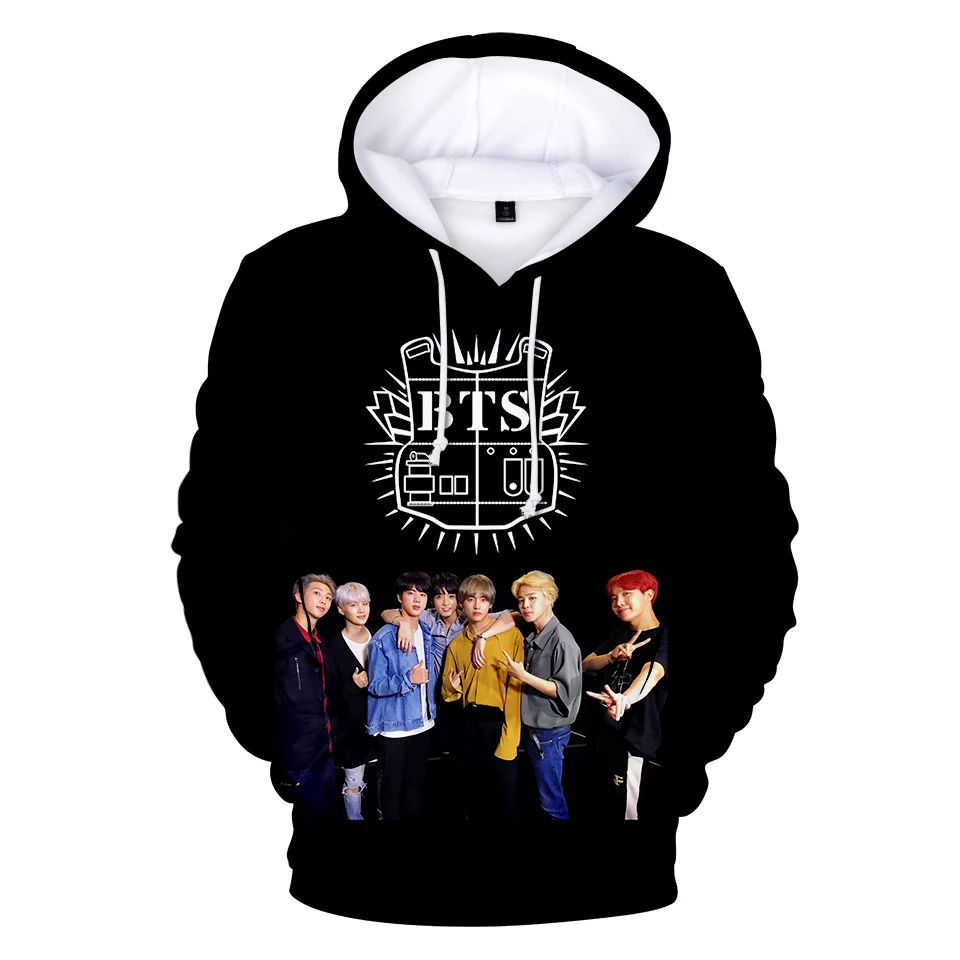 

BF LUCKYFRIDAYF 2019 Kpop 3D Hoodies Sweatshirts Print Harajuku Women/Men Love Yourself Portrait print Hoodies Sexy Clothes 4XL