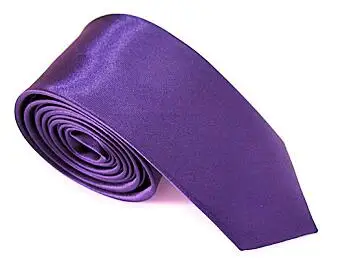 50 шт./лот, мужской тонкий галстук, Одноцветный галстук, узкий галстук из полиэстера, ширина 5 см, 34 Цвета, королевский синий, золотой, вечерние, официальные Галстуки - Цвет: Dark purple
