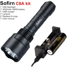 Sofirn C8A комплект тактический светодиодный светильник-вспышка 18650 Cree XPL2 power ful 1750lm светильник-вспышка высокой мощности фонарь светильник с зарядным устройством