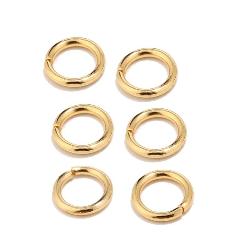 100pcs High Quality Gold Tone Stainless Steel Jump Rings for Jewelry Making Supplies Findings