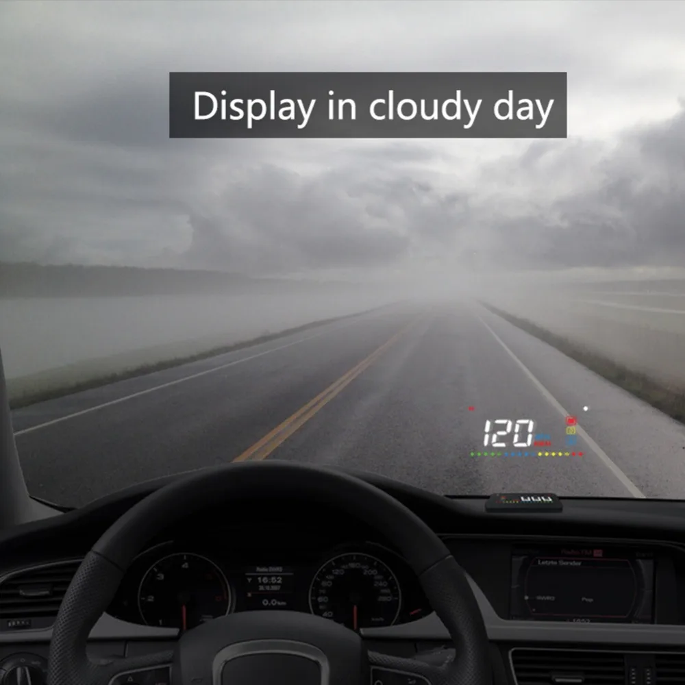 Полезные высокое качество автомобиля A200 HUD Дисплей универсальный авто автомобиль ускорения Предупреждение миль в час) или на лобовое