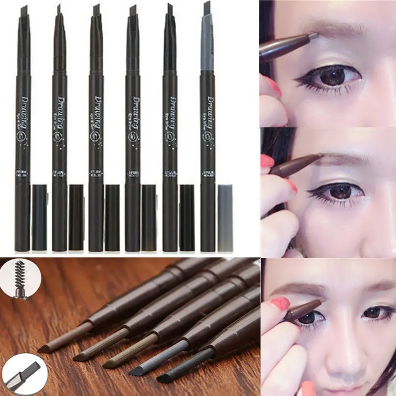 

Waterproof Eye Brow Eyeliner Eyebrow Pen Pencil With Brush Makeup Cosmetic Tool 5 Colors