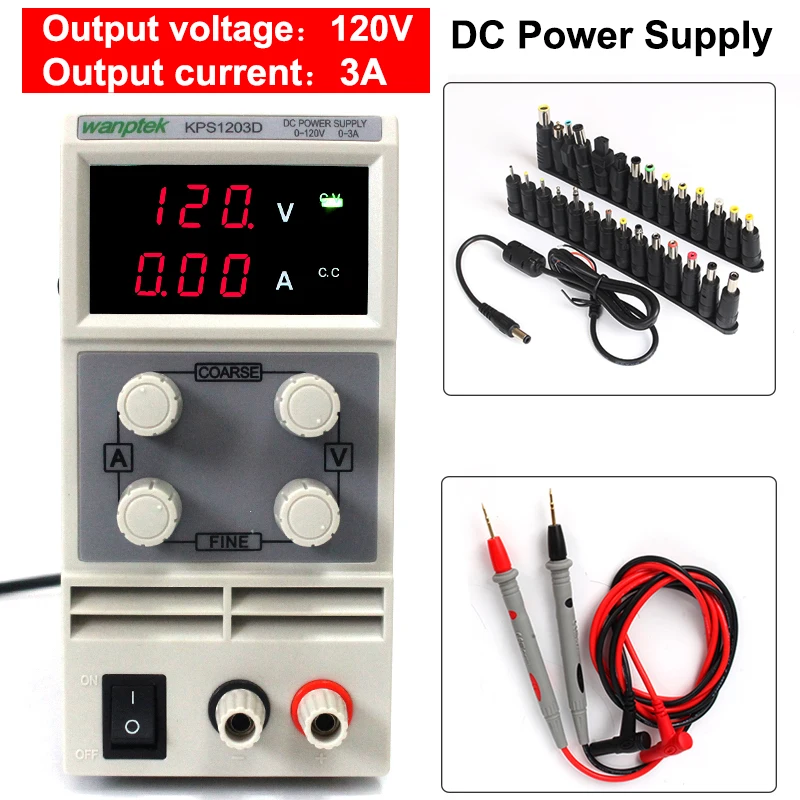 

KPS1203D Mini Adjustable Digital DC Laboratory Switching Power Supply Digital Variable Voltage regulator 120V 3A