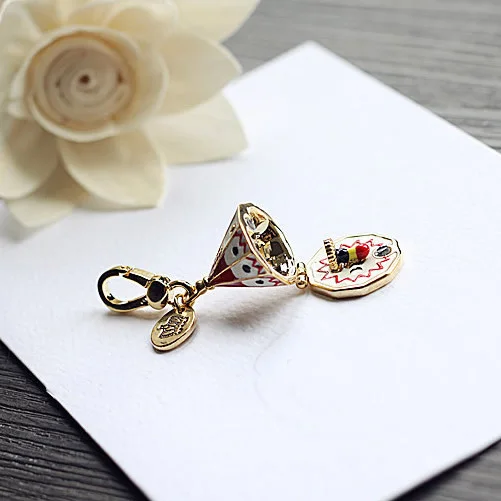 

Colourful Nib Round Cone Charm Women Handbag Chains For Girl Necklace Pendant Jewelry