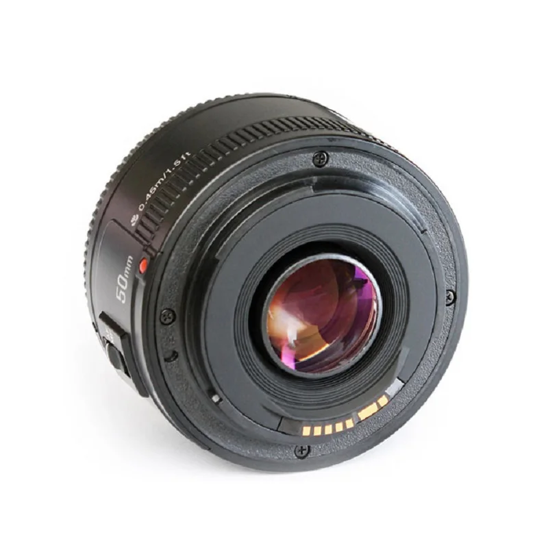 Kopen YONGNUO YN50mm F1.8 Camera Lens EF 50mm voor Canon Diafragma Autofocus Lenzen Voor EOS DSLR 700D 750D 800D 5D Mark II IV 10D 1300