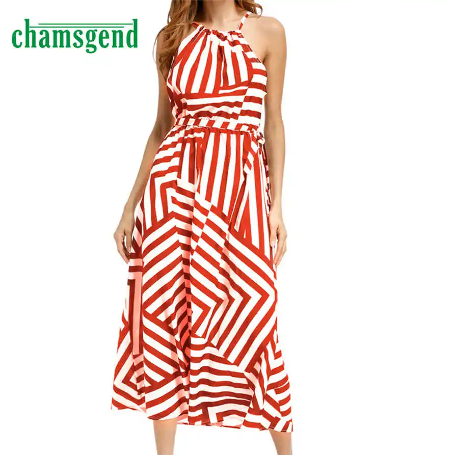 orange striped dress