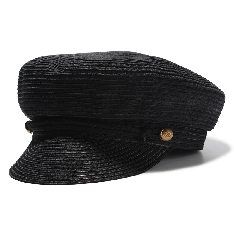 Women Military Hats Ladies Casual Solid Color Military Cap Vintage Summer Hat Casquette