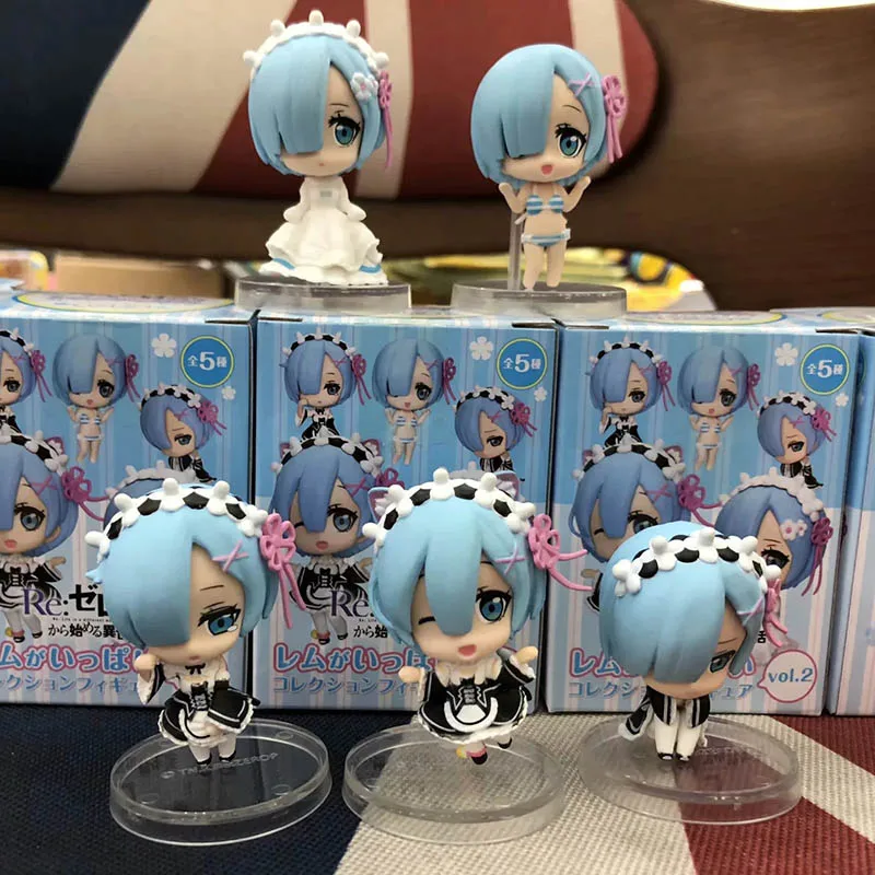 Re:Life In A Different World From Zero 5pcs/set Rem Mini Action Figures Servant Girl PVC figure Toys Brinquedos Anime | Игрушки и хобби