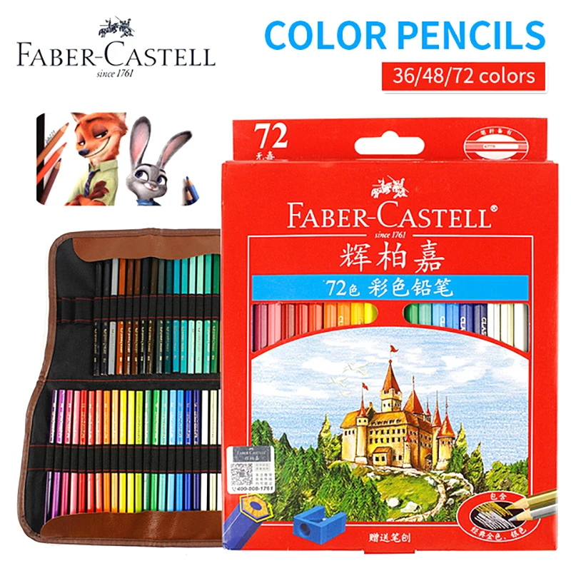 Online Faber Castell 36 48 72 Farbige Bleistifte Set Professionelle Malerei Fettige Farbe Bleistift Set Für Zeichnung Skizze malerei Kunst Liefert