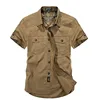 Big Sale Shirts Short-Sleeves Military Men's Cotton Summer Solid ZDJP AFS Chemise Homme Loose Eq1D8e3k