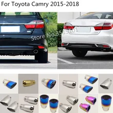 Estilo do corpo do carro de aço inoxidável capa silenciador tubo saída dedicar ponta escape cauda para toyota camry 2015 2016 2017 2018 2020