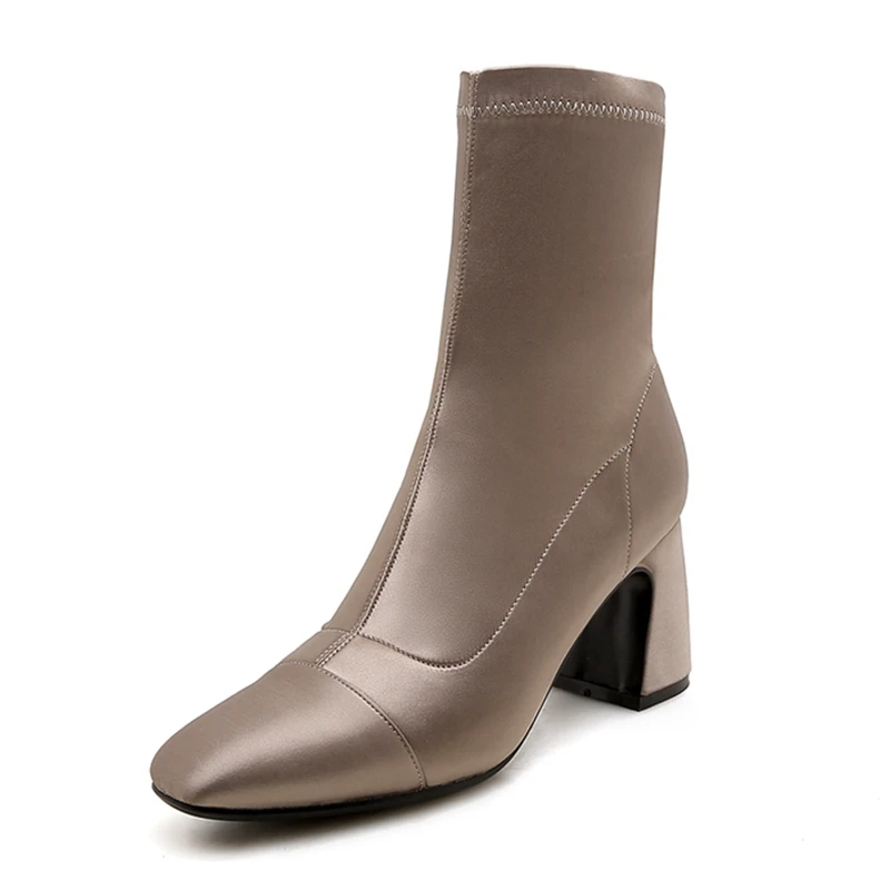 Las Del Con Dedo Bolso Botas Tobillo Fino De Black Mujer Pie grey Zapatos E grey Puntiagudo Alto Hebilla Tacón Mujeres Enmayer Invierno Otoño Para Cr1729 U0YxInIf