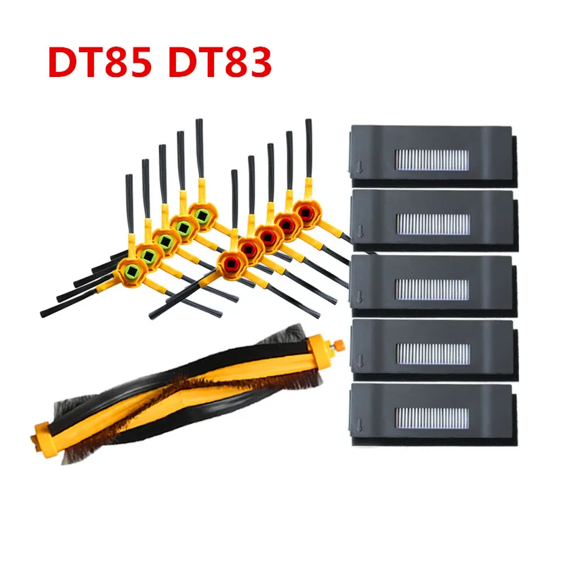 

Suitable for Sweeping Robot Ecovac Deebot DT85 DT83 1pcs Main Brush +5pcs Hepa Filter +10pcs Side Brush Vacuum Cleaner Parts