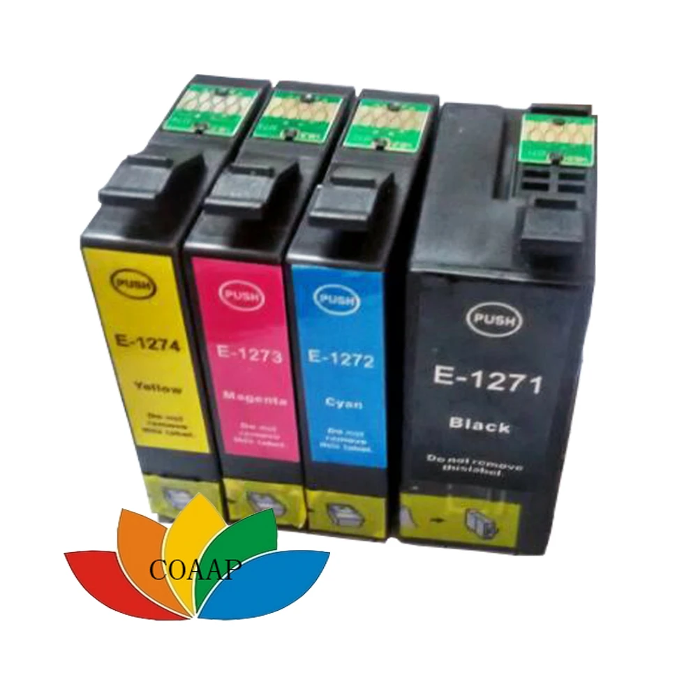 4pcs Printer ink cartridge Compatible EPSON T1271 T127XL Workforce 60