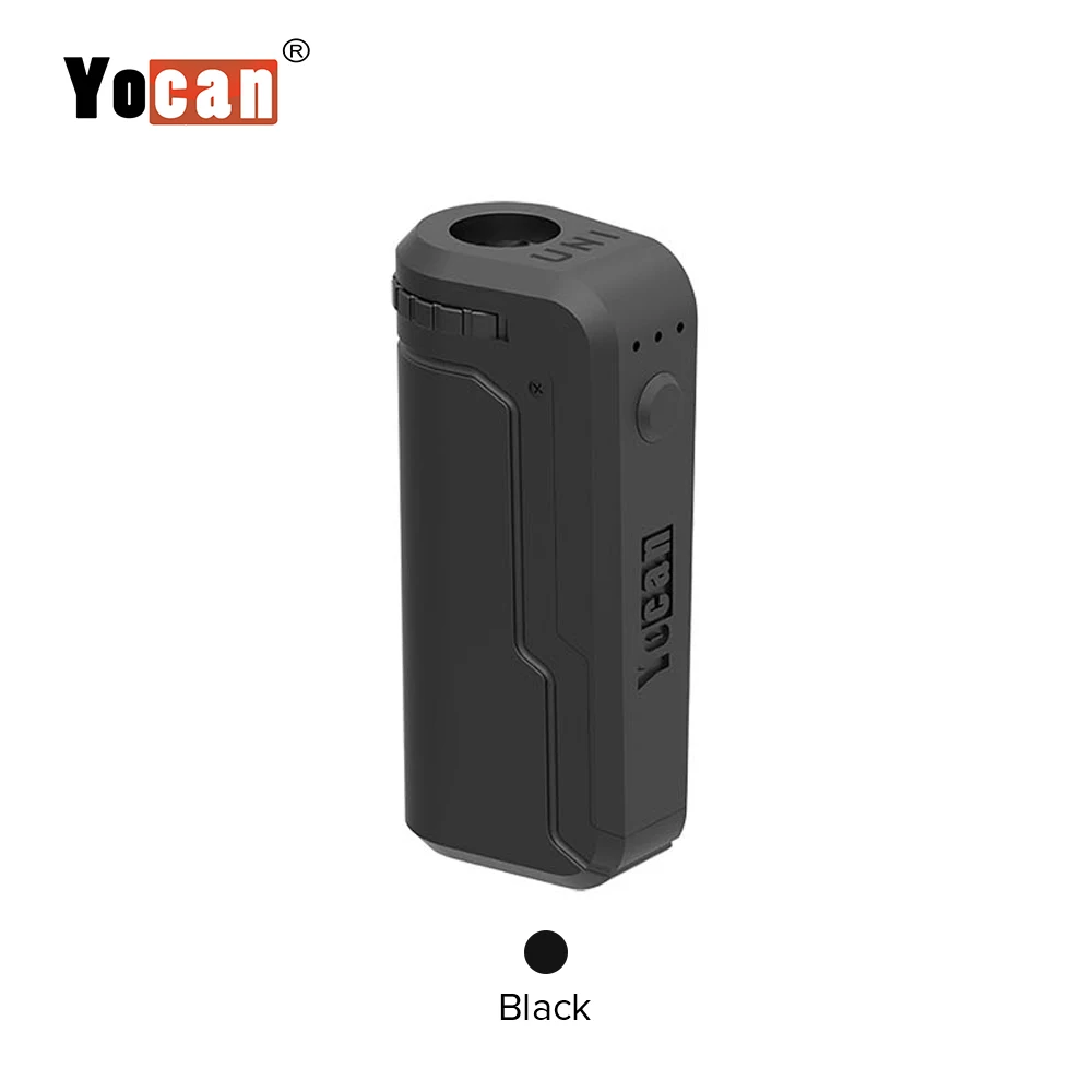 YOCAN UNI Mod 650 мАч подходит для всех бак КБР комплект встроенный аккумулятор режим подогрева с регулируемой высотой электронная сигарета пара - Цвет: Black