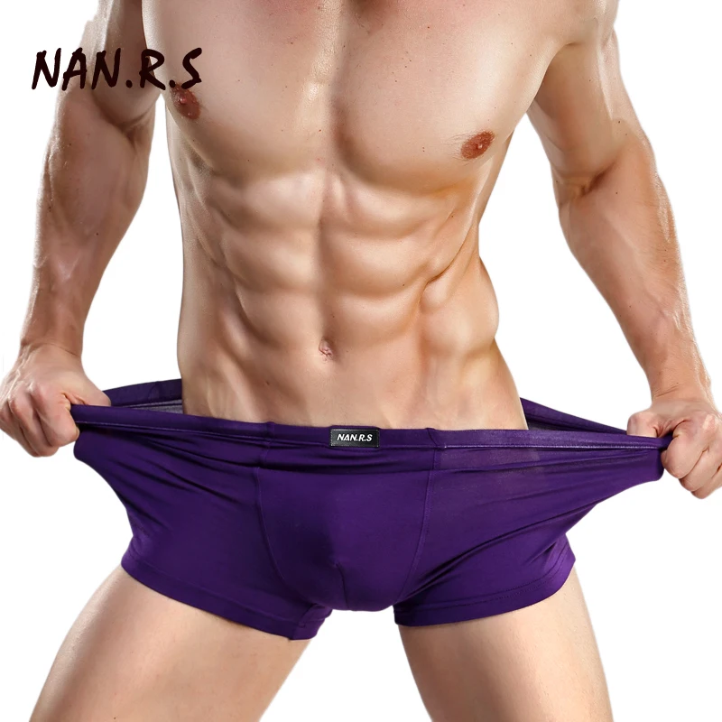 

Solid Classic Bamboo Mens Underwear Boxer Sexy Underwear Men Crotchless Underwear For Men Cuecas Boxer Masculina De Marca