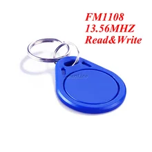 20 шт./лот FM1108 смарт-карты MF1 RFID IC бирка кольца для ключей брелки брелок 13,56 МГц RFID ключ доступа тег Управление для Arduino