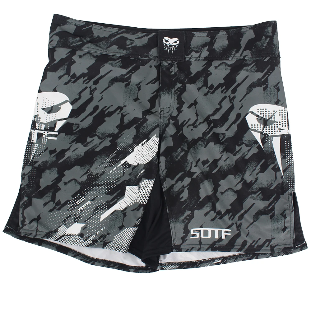Фото SOTF mma взрослые ядовитые камуфляжные мужские и женские Геометрические боксерские шорты Tiger Muay Thai mma шорты Одежда для боев sanda mma №5
