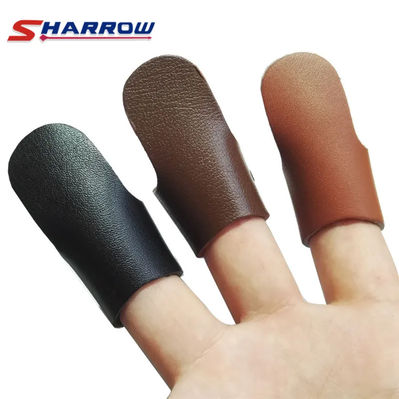 

Archery Leather Finger Protective Ring Thumb Guard Protector Hunting Compound Recurve Bow Accessories