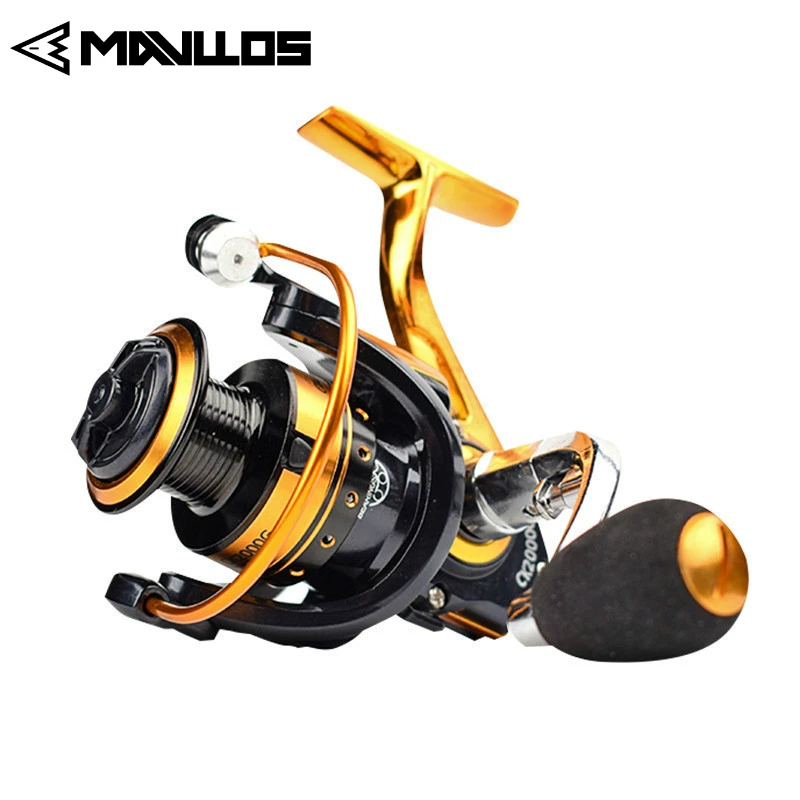 

Mavllos Carp Fishing Spinning Reel 3000 13BB Ratio 5.0:1 Two Colors Metal Reel Seat Saltwater Surf Spinning Fishing Reel Coil