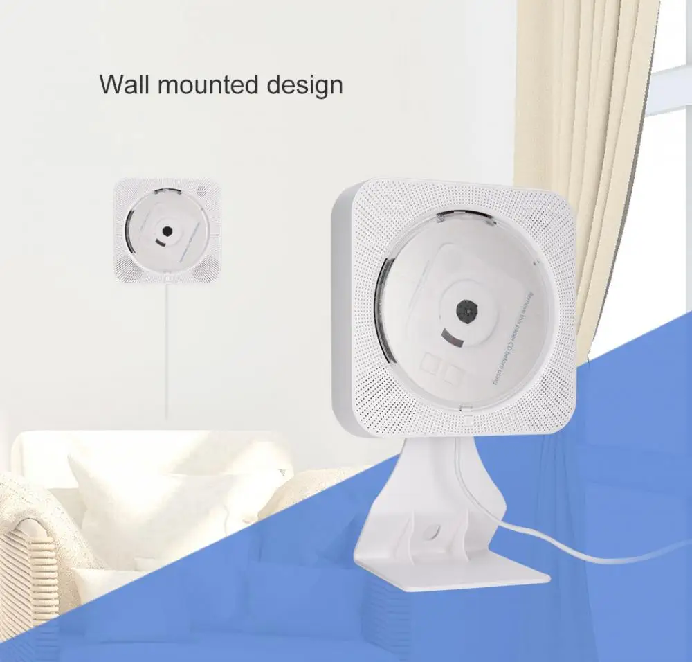 

New Wall Mounted Bluetooth DVD CD Player Speaker with Remote Control for US plug