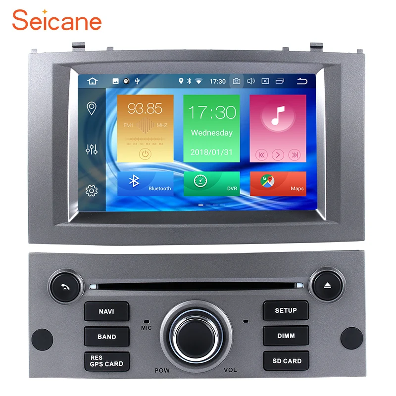 

Seicane Android 8.0 7" One Din Car Radio GPS Navigation System Multimedia Player For Peugeot 407 2004 2005 2006 2007 2008 2009