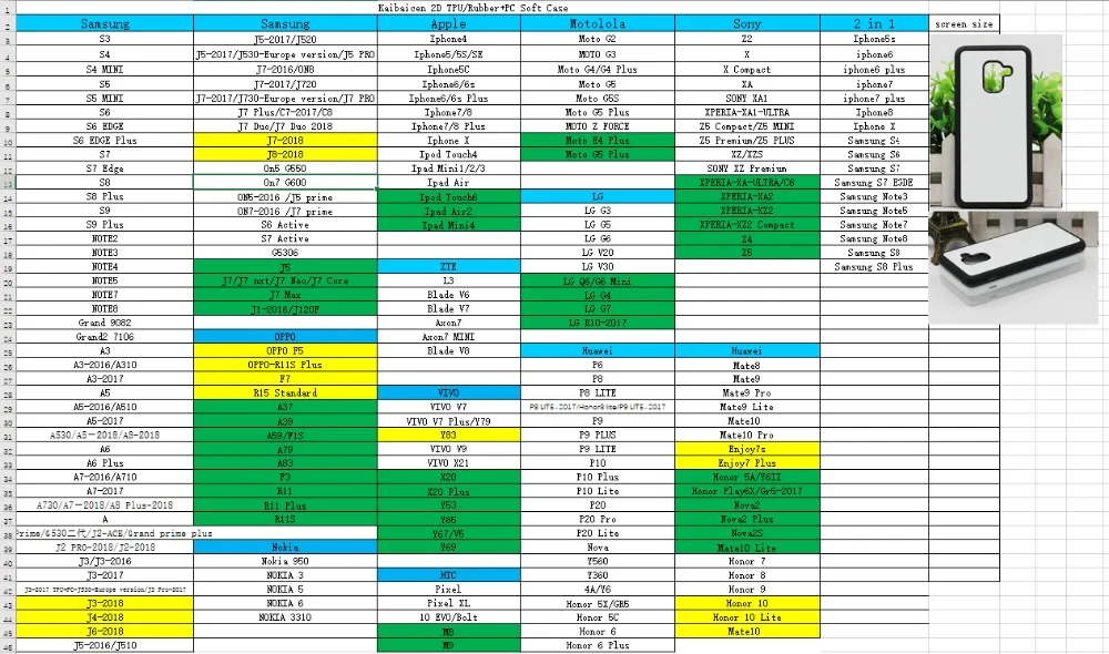 2D TPU Case list 6.12