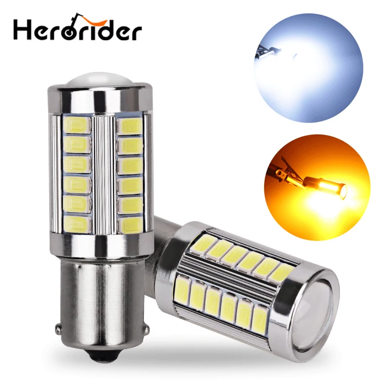 2 шт. без стробоскопа/стробоскопа P21W BA15S 1156 вспышка 33 SMD led 5630 автомобильные фонари