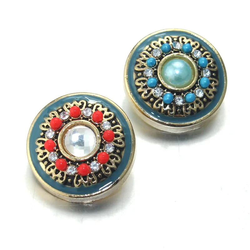 Buy Vintage Retro Gold Snap Buttons Full Rhinestone