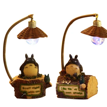 

Totoro Model Light Home Decoration Resin Home Decoration Accessories Furnishing Craft Birthday Gift Kids Christmas Toys