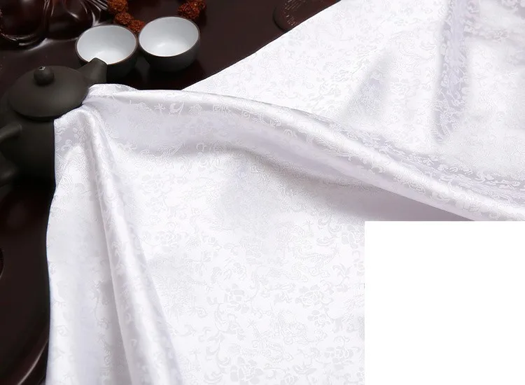 120 см* 100 см белый дракон жаккардовая шелковая атласная ткань супер мягкая антикварная одежда и пот паровой одежды COS Костюмные ткани