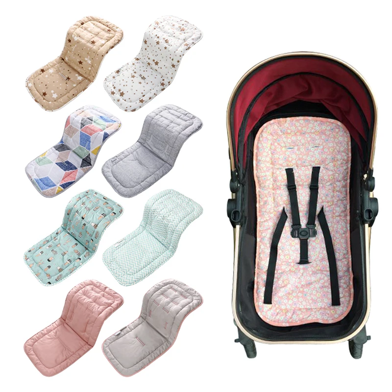 

2 Sides Baby stroller seat cushion Washable Anti-Slip cotton pram pad Universal highchair carseat liner stroller accessories