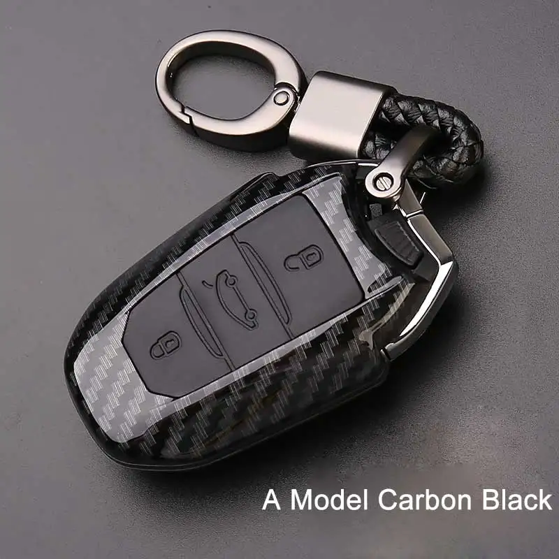 

ABS Silicone Carbon Fiber Car key case shell cover for Citroen C4 CACTUS C5 C3 C6 C8 Picasso Xsara for Peugeot 3008 308 RCZ 508