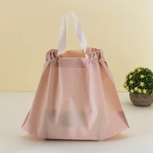 48 шт./лот,(35x25 см/40x30 см/45x35 см/50x40 см) пластиковые подарочные пакеты, пластиковые пакеты для покупок, праздничная подарочная посылка с логотипом на заказ