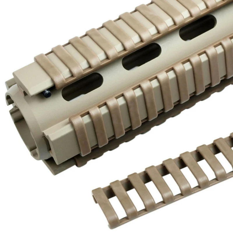 4 قطعة السكك الحديدية غطاء سمكة بلاستيكية العظام سلم شكل 3 ألوان بندقية Handguard الحرارة مقاومة سلم المطاط Picatinny السكك الحديدية يغطي