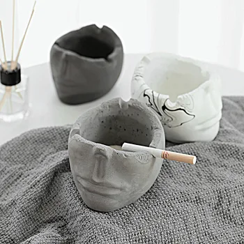 

Creative cement ashtray, Nordic simple living room tea table cement ashtray. Household articles smoking ashtray