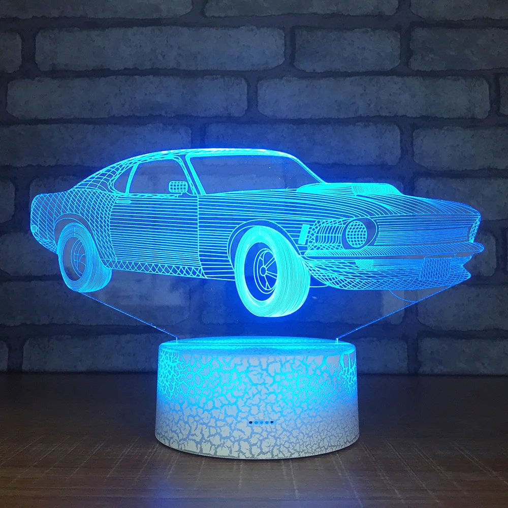 Креативная Новинка Ночная светодиодная Подарочная 3d лампа для спальни цветная