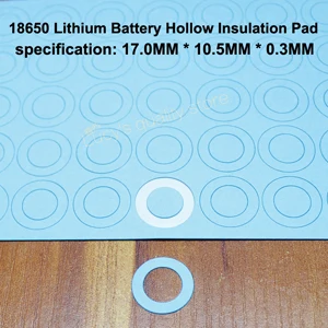 100 шт./лот 18650 литиевая батарея изоляционная прокладка Meson с плоской головкой черная быстрая бумага Diy фитинги - Цвет: blue