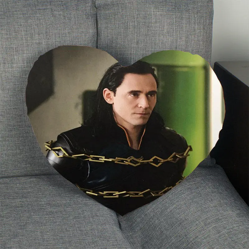 

New Pillow Case Tom Hiddleston Heart Shape Satin Fabric Pillow Cover For Home Bedroom Wedding Decorate Pillow Cases