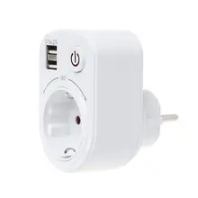 1 шт. настенное зарядное устройство адаптер для путешествий электрическая розетка с двумя портами usb переключатель питания
