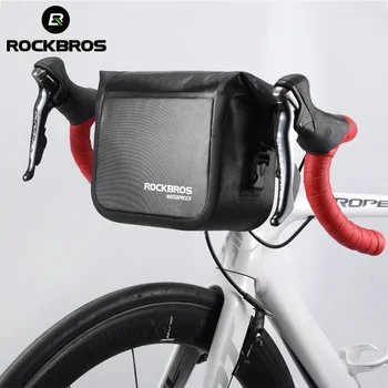 

ROCKBROS Waterproof 3-4L Handlebar Bag Bike Bicycle Bag Bicycle Front Tube Pocket Shoulder Pack Riding Cycling Bike Accessories