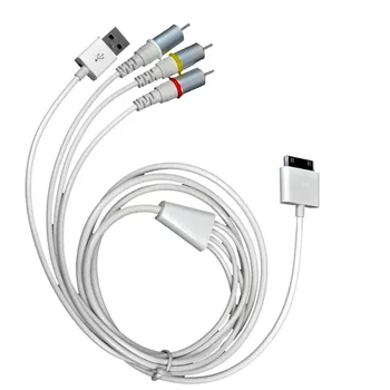 

Hot USB Dock Connector To TV RCA Video Composite AV Cable Adapter For Apple iPad 2 3 For iPhone 3GS/4/4S/iPod