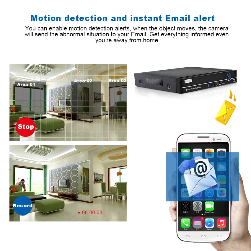  Smar CCTV POE NVR 8CH H.264 Onvif Video Recorder HI3520D Sensor Network NVR for 720P 960P 1080P IP  - 32843053053