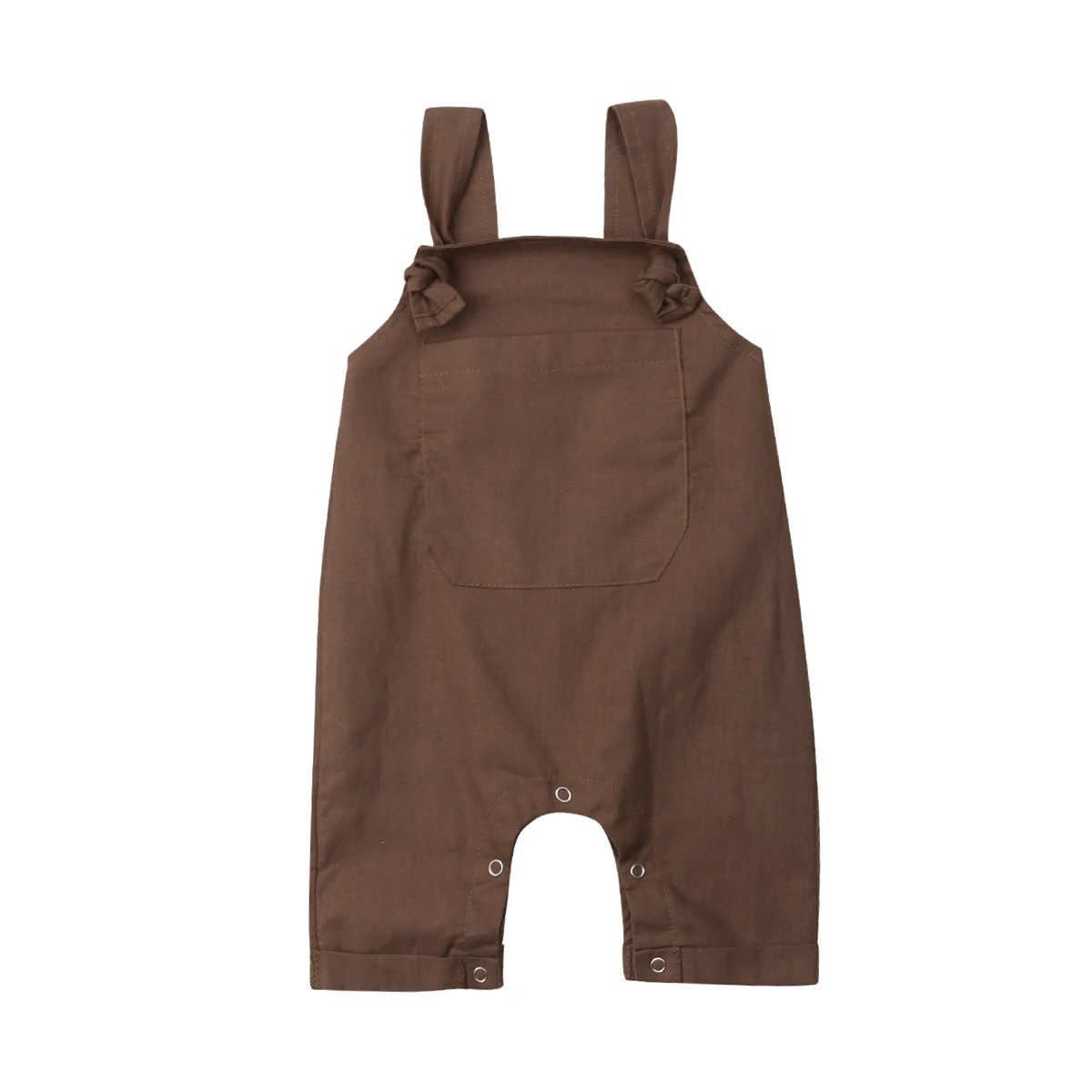 Однотонные брюки с нагрудником комбинезоны для новорожденных мальчиков и девочек детский комбинезон Комплекты Одежда - Цвет: A