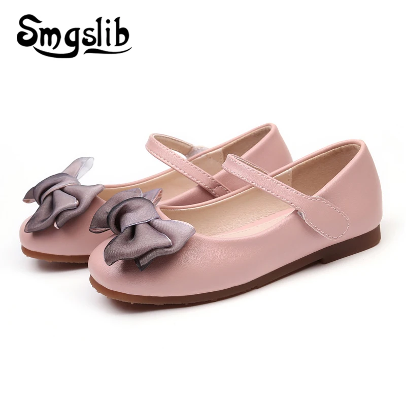 

Baby Girls Shoes Kids Dance Shoes For Princess Party Dance Birthday Wedding Casual Shoes Pu Leather Children Bowtie Sneaker