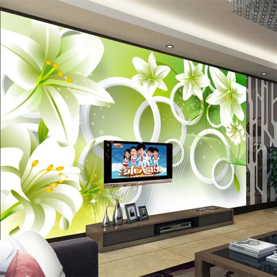 

beibehang Custom wallpaper 3d mural hand-painted flowers mural papel de parede TV background wall living room bedroom wallpaper