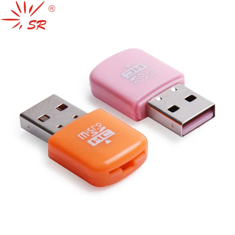 

SR USB Card Reader Mini TF Memory Micro SD Card Readers Up to 64GB with 5 Colors