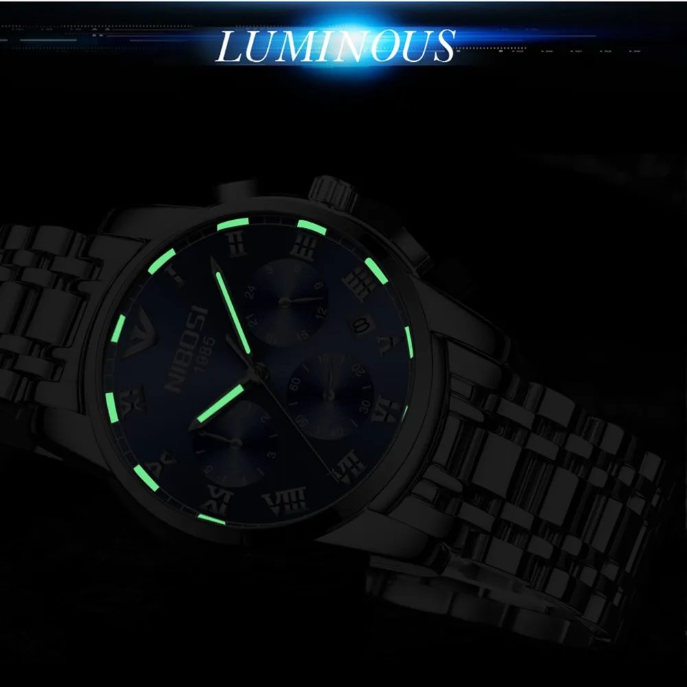 Ceny Relogio Masculino NIBOSI luksusowa marka sport analogowe zegarek wyświetlacz data męska biznes kwarcowy zegarek zegarka mężczyzna zegarka zegar